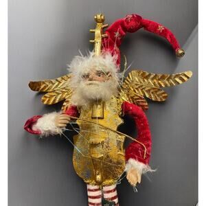 Vintage Retired Mark Roberts Santa Fairies Elf Cello Ornament Christmas